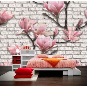 Carta Da Parati Mattoni Di Fiori