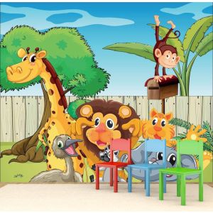 Ridere Nella Foresta - Carta Da Parati Per La Decorazione Applicato