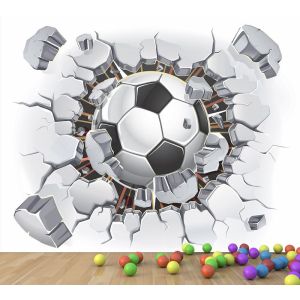 Carta Da Parati Pallone Da Calcio Che Rimbalza Sul Muro