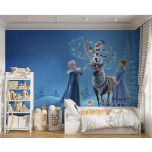 Carta Da Parati Elsa E Amici Sulla Neve