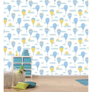 Carta Da Parati Palloncini Blu Nel Cielo