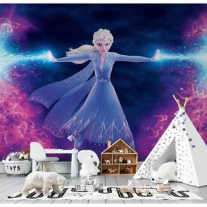 Applicazione Di Carta Da Parati Frozen Elsa Congela Le Fiamme