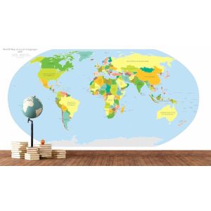 Carta Da Parati Mappa Del Mondo Nella Lingua Madre