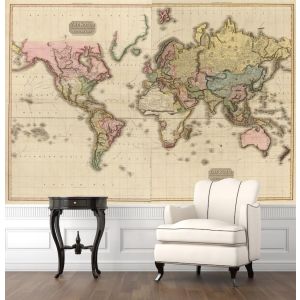 Carta Da Parati Mappa Del Mondo Del 1800
