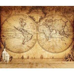 Lo Stato Del Mondo Nel 1733 - Carta Da Parati Per La Decorazione Applicato