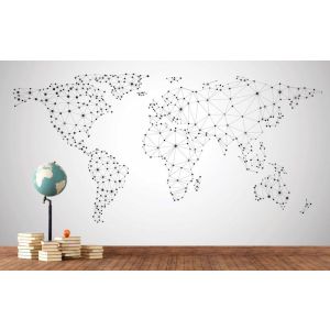 Carta Da Parati Mappa Del Mondo Di Rete Globale