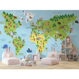 Carta Da Parati Mappa Del Mondo Secondo I Tipi Di Cultura