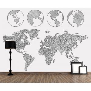 Il Mondo Si Sta Congelando Quattro Volte - Carta Da Parati Murale Applicato