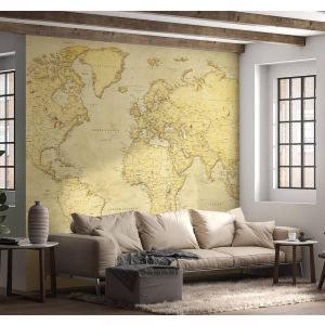 Applicazione Di Carta Da Parati Dell'Antica Mappa Del Mondo