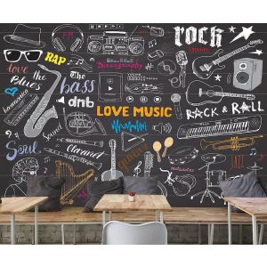 Stanza Della Musica - Carta Da Parati Foto 3D Applicato