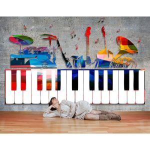 Strumenti Musicali - Carta Da Parati Per La Decorazione Applicato