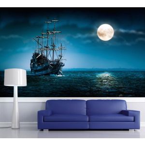 Nave Pirata - Carta Da Parati Per La Decorazione Applicato