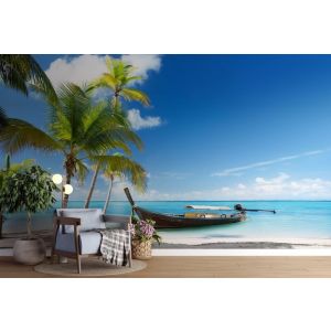 Applicazione Di Carta Da Parati Vacanza Tropicale