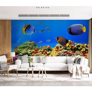 Applicazione Di Carta Da Parati Pesci Colorati