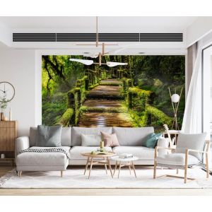 Applicazione Di Carta Da Parati Ponte Verde