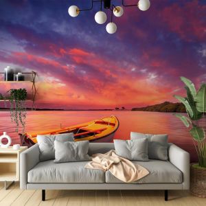 Applicazione Di Carta Da Parati Colore Viola In Natura