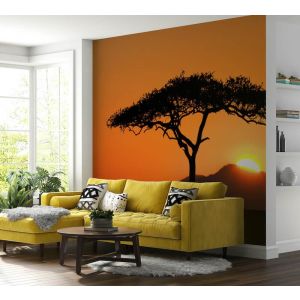 Applicazione Di Carta Da Parati Albero Solitario