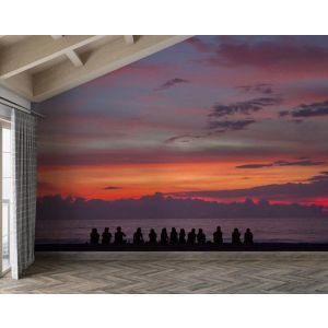 Applicazione Di Carta Da Parati Chiacchiere Sulla Spiaggia