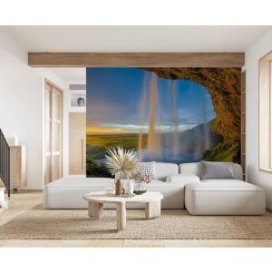 Applicazione Di Carta Da Parati Cascata Dalla Grotta