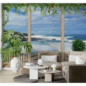 Applicazione Di Carta Da Parati Mare Dalla Terrazza