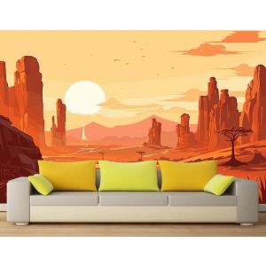 Carta Da Parati Lo Splendore Dell'Alba Nel Deserto