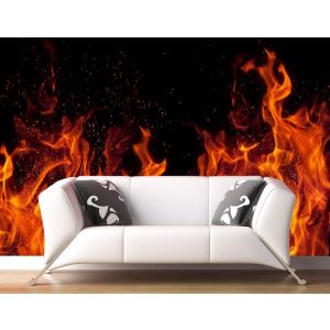 Fiamma - Carta Da Parati Per La Decorazione Applicato