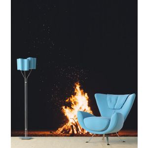 Fuoco Da Campo - Carta Da Parati Foto 3D Applicato