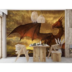 Applicazione Di Carta Da Parati Drago Maestoso