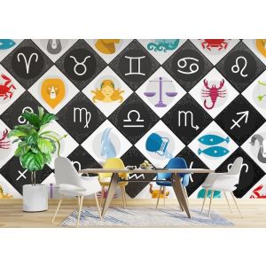 Applicazione Di Carta Da Parati Segni Zodiacali E Disegni Celesti