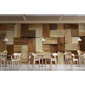 Carta Da Parati Effetto Legno Pannelli Intrecciati Naturali