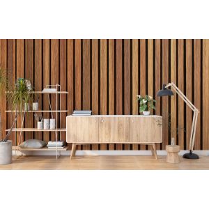 Carta Da Parati Effetto Legno Listelli Naturali Scandinavi