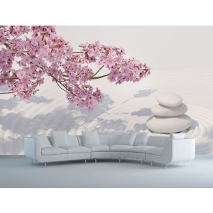 Carta Da Parati Zen con Fiori di Ciliegio