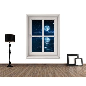 Chiaro Di Luna Dalla Mia Finestra - Carta Da Parati Murale Applicato