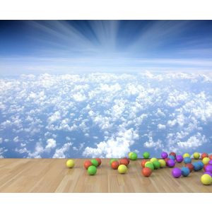 La Bellezza Delle Nuvole - Carta Da Parati Per La Decorazione Applicato