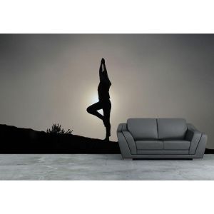 Yoga E Stretching - Carta Da Parati Murale Applicato