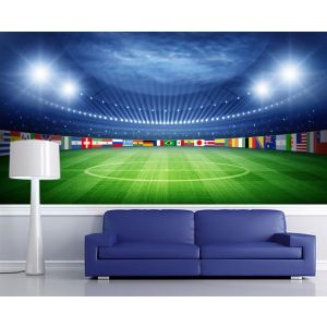 Stadio Di Calcio - Carta Da Parati Per La Decorazione Applicato