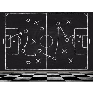 Tabellone Di Tattiche Di Calcio - Carta Da Parati Foto Applicato