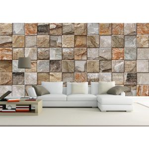 Mattoni Quadrati - Carta Da Parati Murale Applicato