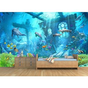 Immagine Dell'Acquario - Carta Da Parati Murale Applicato