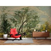 Carta Da Parati Bosco Acquerello Naturale