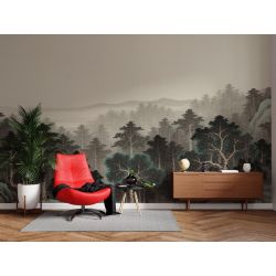 Carta Da Parati Foresta Mistica Pittorica