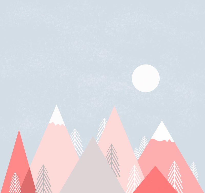 Montagne Colorate - Carta Da Parati Foto