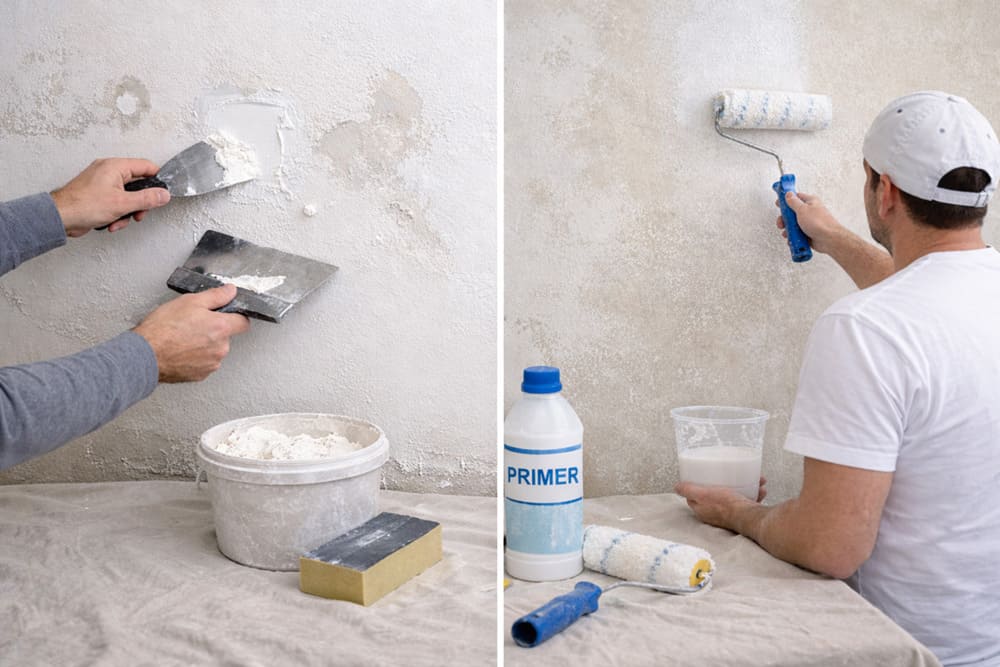 Come preparare la parete per applicare la carta da parati: stuccatura e carteggiatura